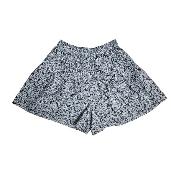 Madewell Smocked Pull-On Shorts in Florentine Floral XS Blue - Picture 4 of 8